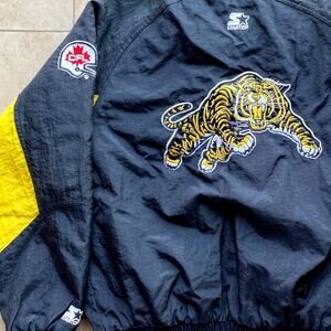 Hamilton Tiger-Cats 90s STARTER puffer jacket L black gold CFL football vintage